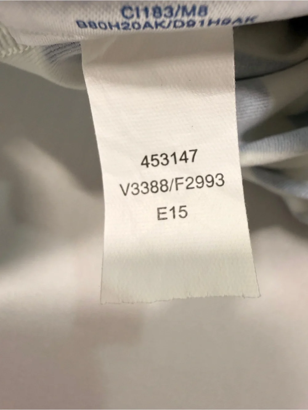 Lands’ End Striped Halter Tankini Swimsuit Top Navy White Size 14